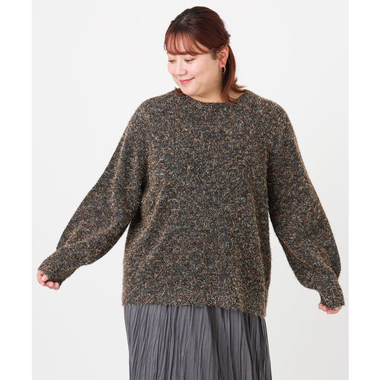 【大きいサイズ】ミックスヤーンニット | eur3 | 詳細画像12 