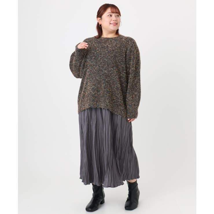 【大きいサイズ】ミックスヤーンニット | eur3 | 詳細画像20 