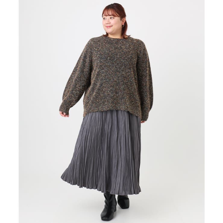 【大きいサイズ】ミックスヤーンニット | eur3 | 詳細画像22 