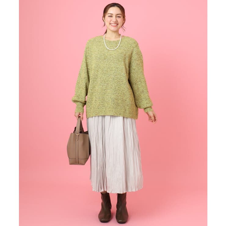 【大きいサイズ】ミックスヤーンニット | eur3 | 詳細画像3 