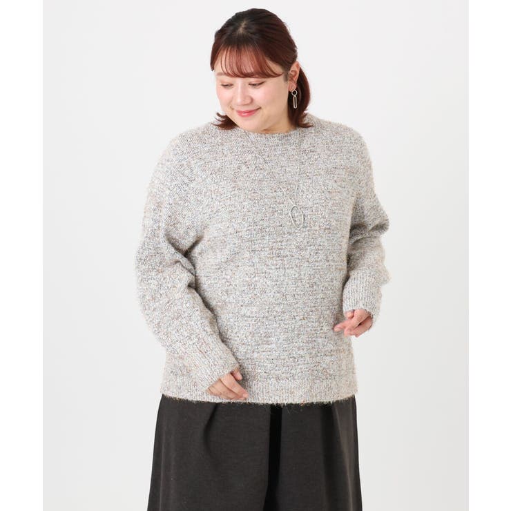 【大きいサイズ】ミックスヤーンニット | eur3 | 詳細画像8 