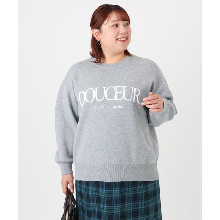 【大きいサイズ】ロゴスウェットライクニット | eur3 | 詳細画像12 