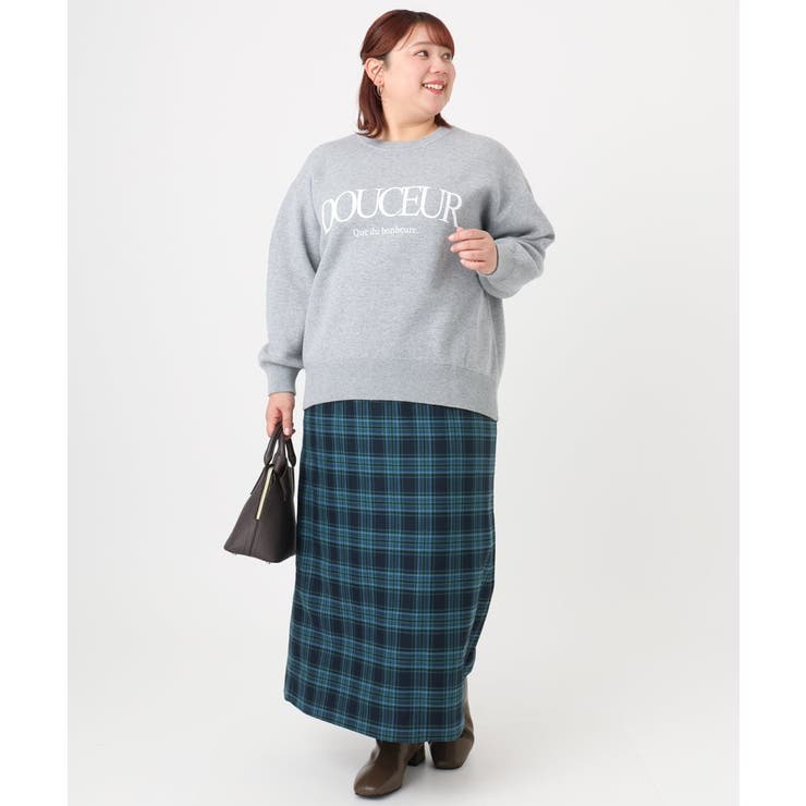 【大きいサイズ】ロゴスウェットライクニット | eur3 | 詳細画像19 