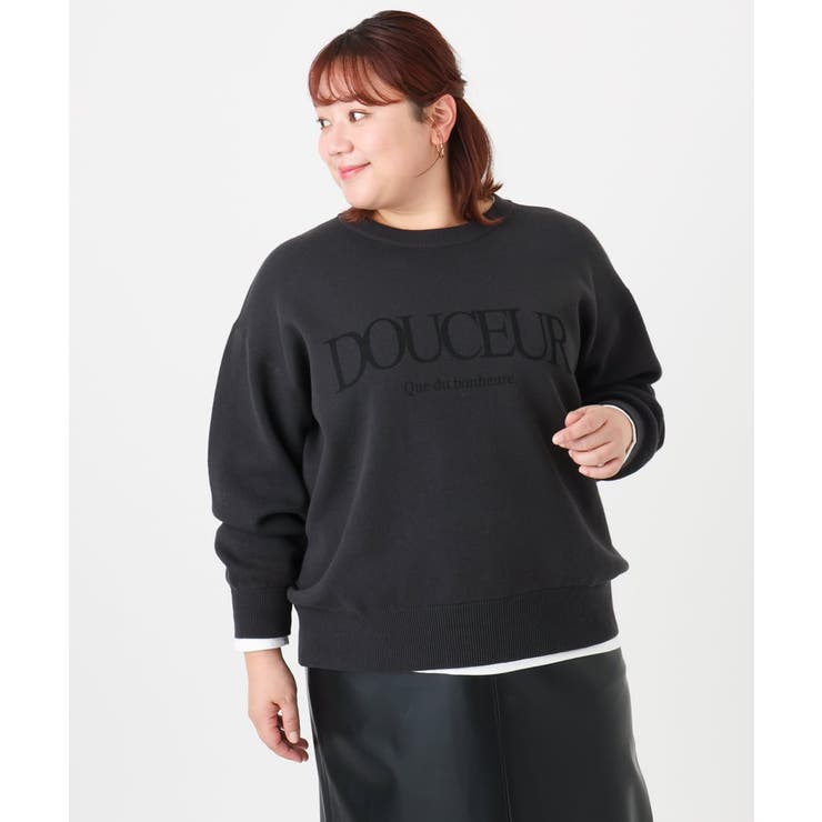 【大きいサイズ】ロゴスウェットライクニット | eur3 | 詳細画像21 