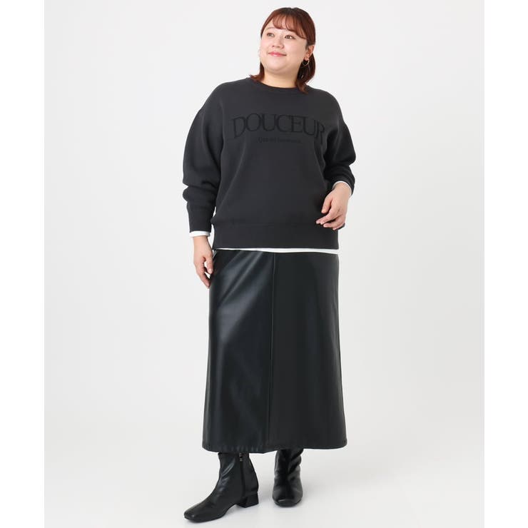 【大きいサイズ】ロゴスウェットライクニット | eur3 | 詳細画像25 