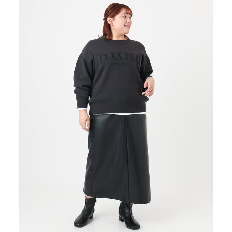 【大きいサイズ】ロゴスウェットライクニット | eur3 | 詳細画像27 