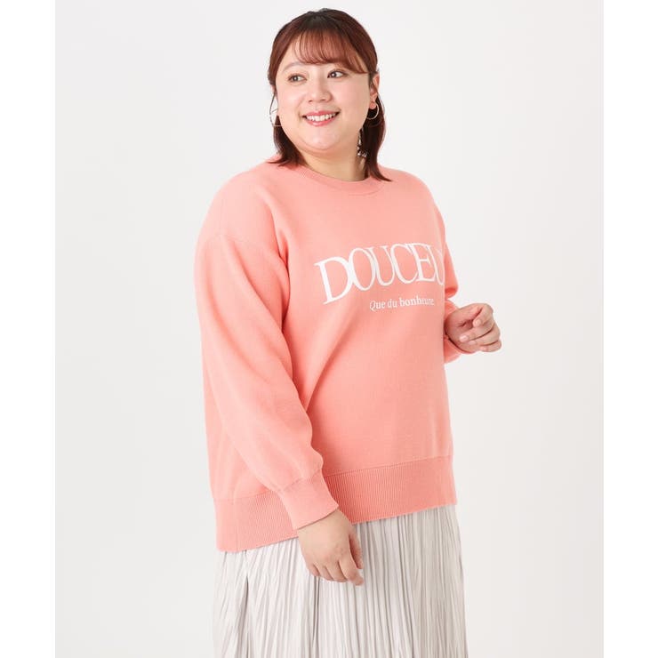 【大きいサイズ】ロゴスウェットライクニット | eur3 | 詳細画像3 