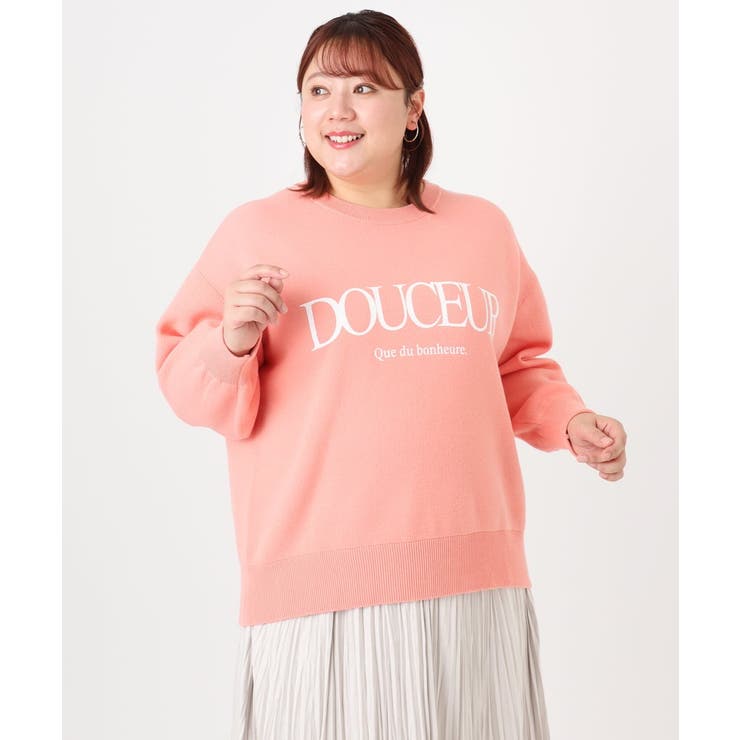 【大きいサイズ】ロゴスウェットライクニット | eur3 | 詳細画像4 