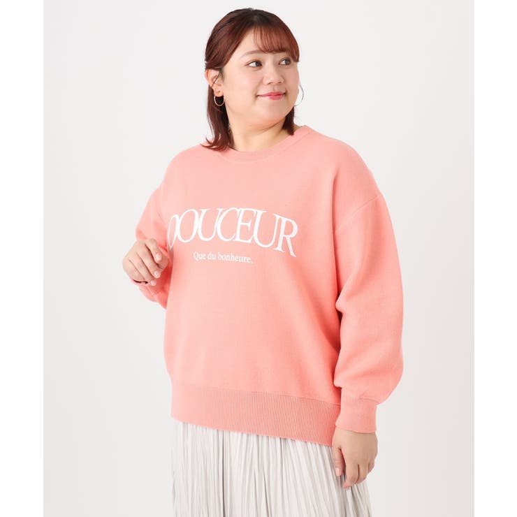 【大きいサイズ】ロゴスウェットライクニット | eur3 | 詳細画像5 