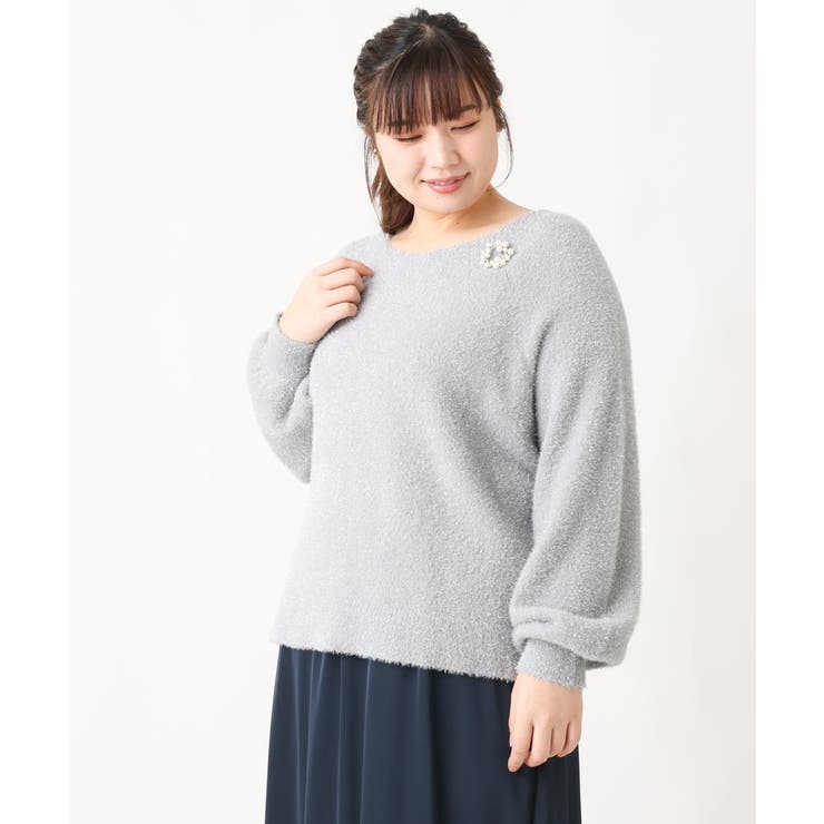 【大きいサイズ】きらきらシャギーニット | eur3 | 詳細画像20 