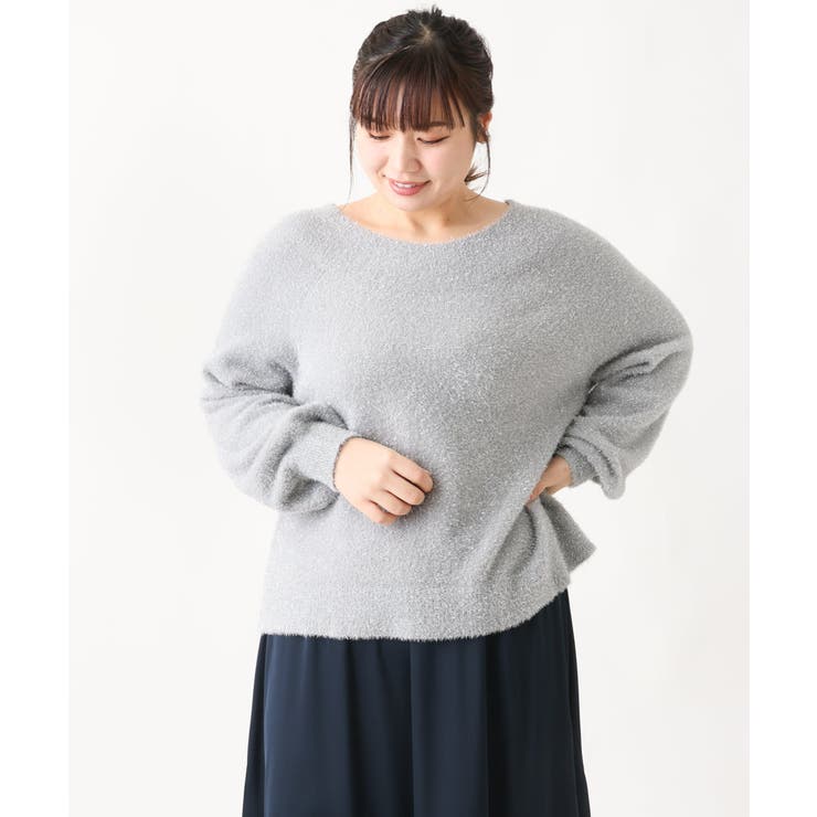 【大きいサイズ】きらきらシャギーニット | eur3 | 詳細画像21 