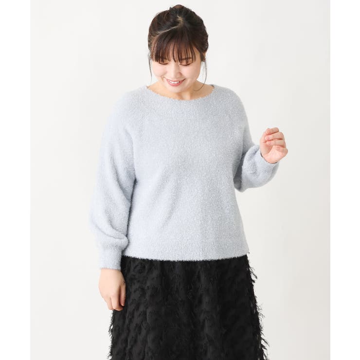 【大きいサイズ】きらきらシャギーニット | eur3 | 詳細画像5 