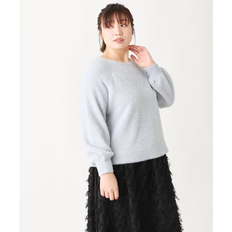 【大きいサイズ】きらきらシャギーニット | eur3 | 詳細画像6 