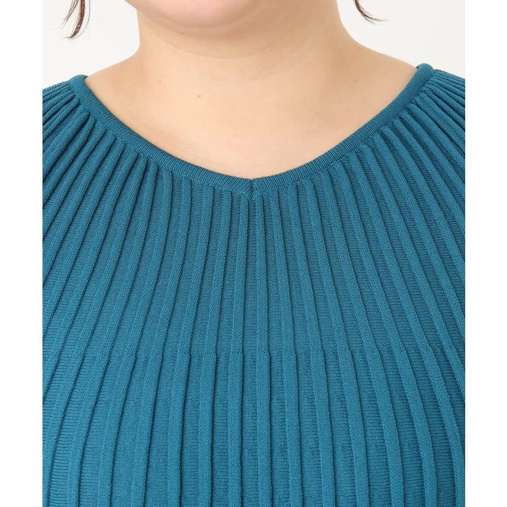 【大きいサイズ】パフスリーブプリーツ風ニット | eur3 | 詳細画像13 