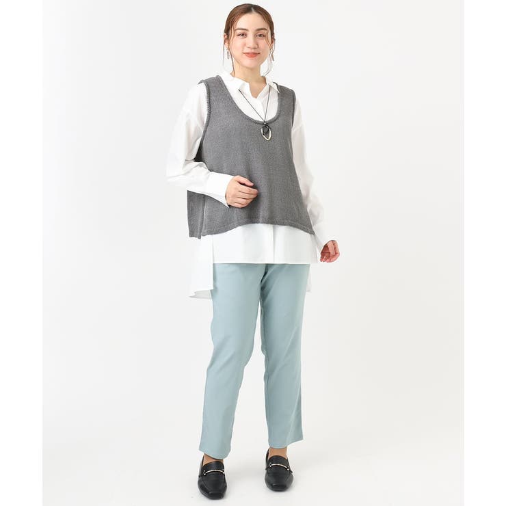 【大きいサイズ】テープヤーンニットベスト | eur3 | 詳細画像13 