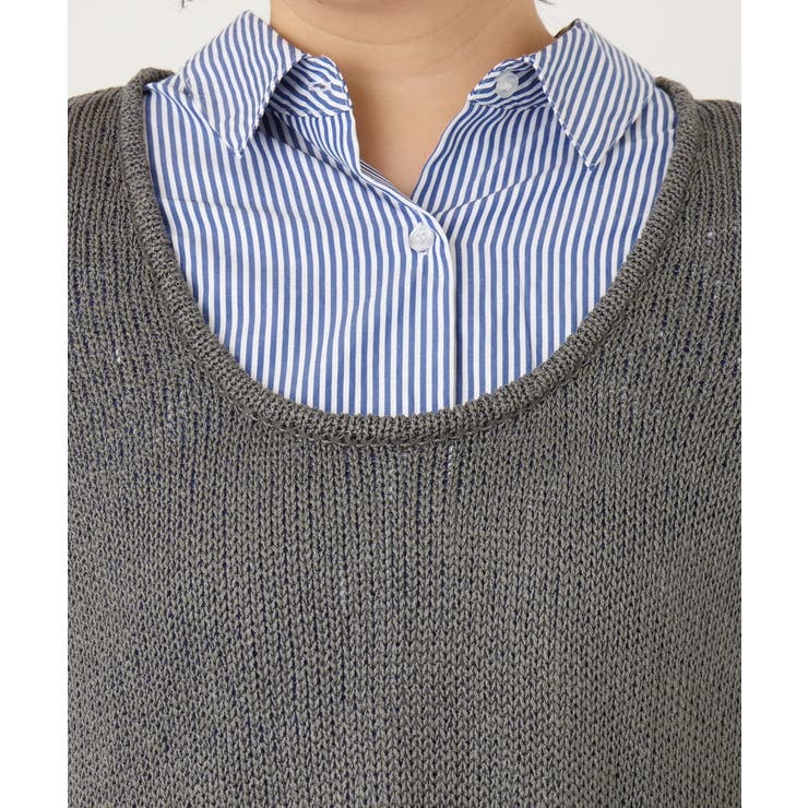 【大きいサイズ】テープヤーンニットベスト | eur3 | 詳細画像18 