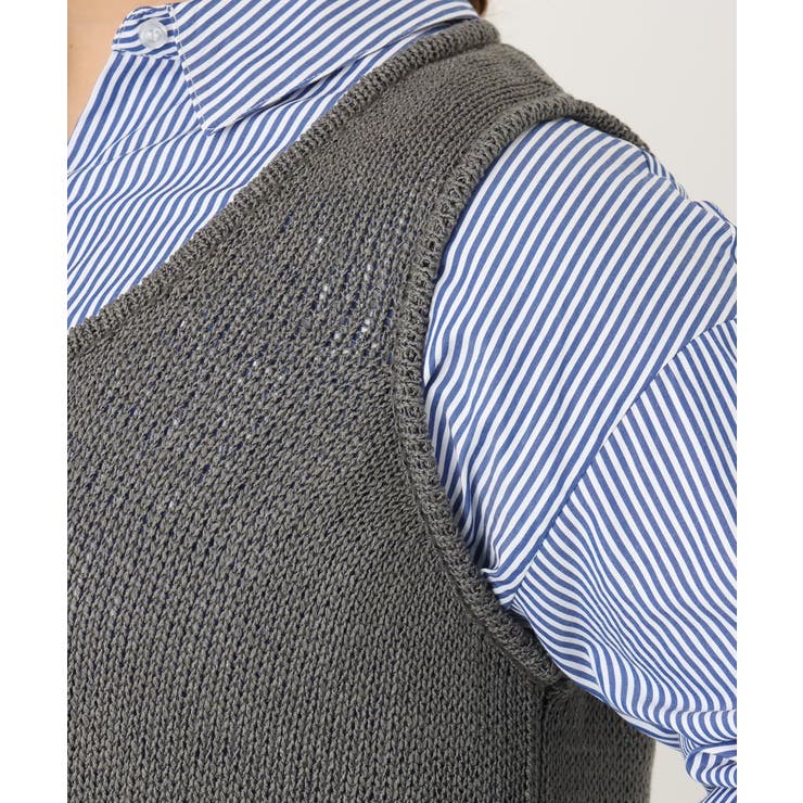 【大きいサイズ】テープヤーンニットベスト | eur3 | 詳細画像19 