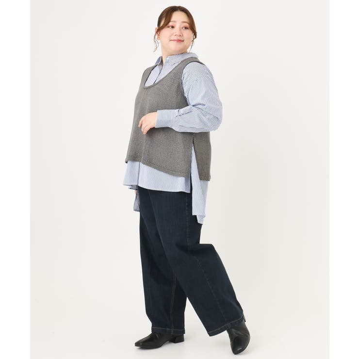 【大きいサイズ】テープヤーンニットベスト | eur3 | 詳細画像23 