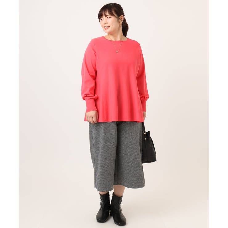 【大きいサイズ】ペプラムニット | eur3 | 詳細画像8 