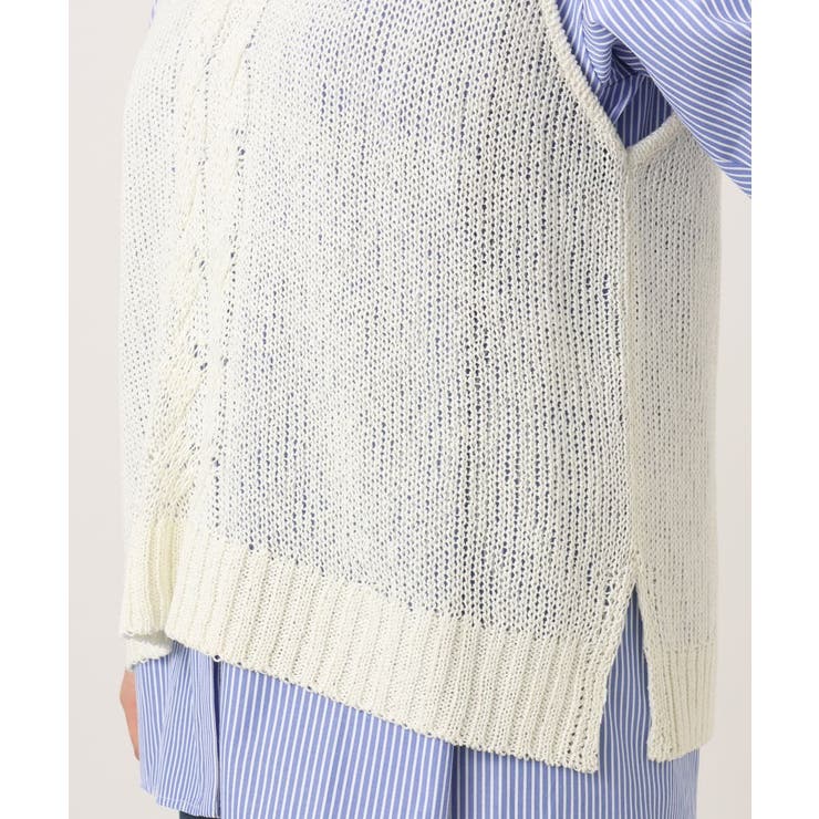 【大きいサイズ】テープヤーンニットベスト | eur3 | 詳細画像11 