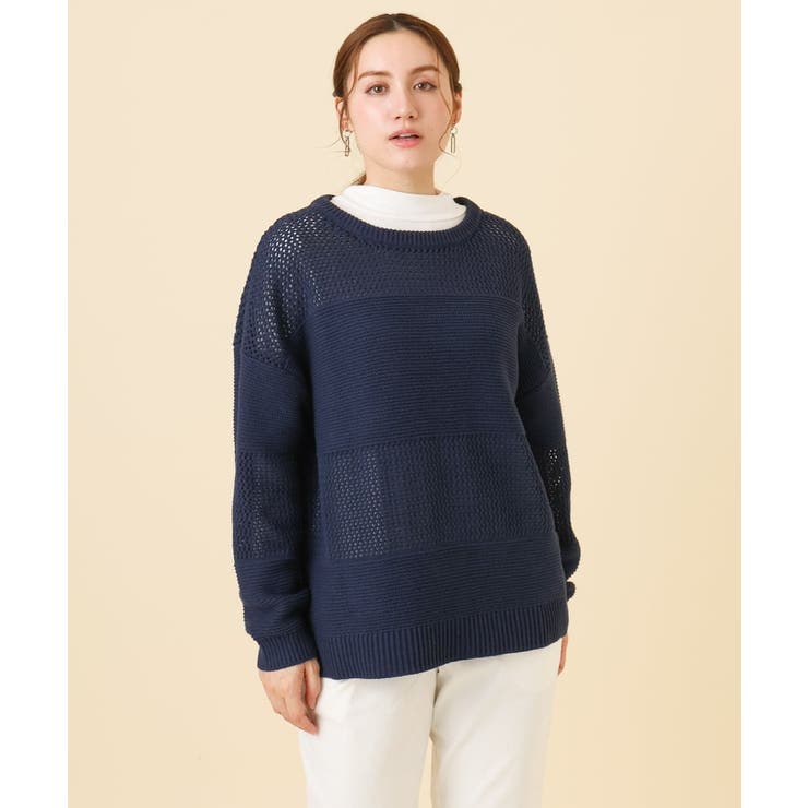 【大きいサイズ/a.v.v×eur3】メッシュニット | eur3 | 詳細画像15 