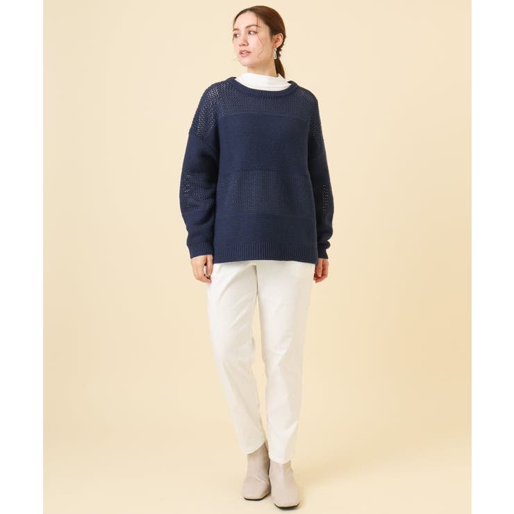 【大きいサイズ/a.v.v×eur3】メッシュニット | eur3 | 詳細画像16 