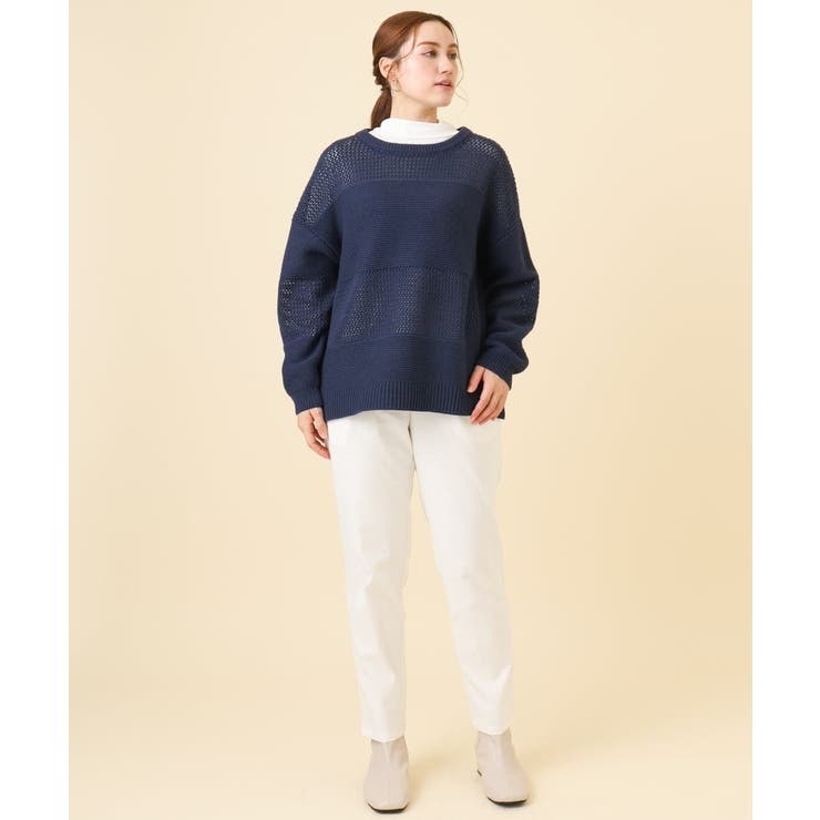 【大きいサイズ/a.v.v×eur3】メッシュニット | eur3 | 詳細画像17 