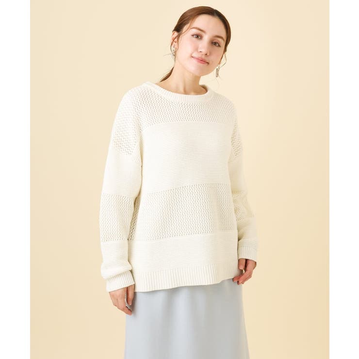 【大きいサイズ/a.v.v×eur3】メッシュニット | eur3 | 詳細画像22 