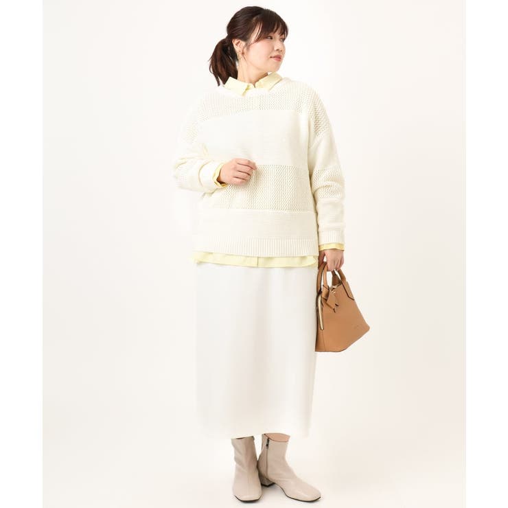 【大きいサイズ/a.v.v×eur3】メッシュニット | eur3 | 詳細画像27 