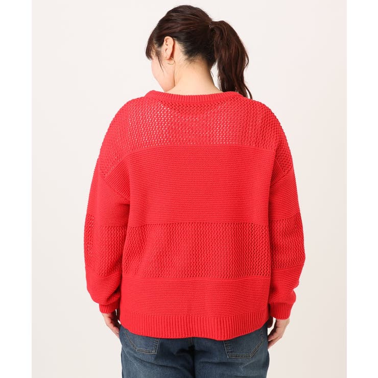 【大きいサイズ/a.v.v×eur3】メッシュニット | eur3 | 詳細画像8 