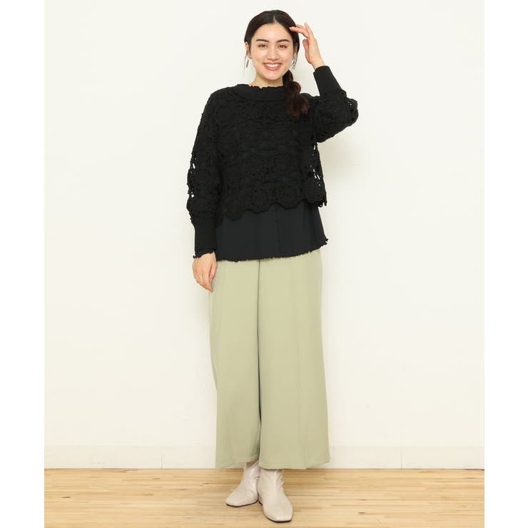 大きいサイズ】クロシェニット[品番：ITKW0010459]｜eur3