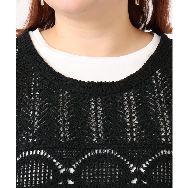 【大きいサイズ】かぎ針風レースベスト | eur3 | 詳細画像17 