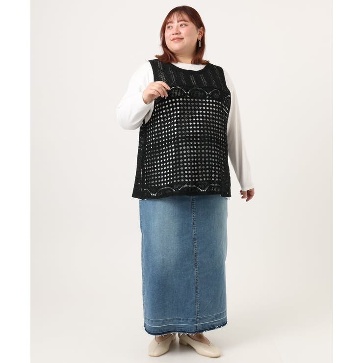 【大きいサイズ】かぎ針風レースベスト | eur3 | 詳細画像22 