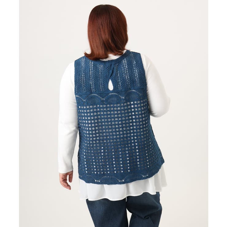 【大きいサイズ】かぎ針風レースベスト | eur3 | 詳細画像8 