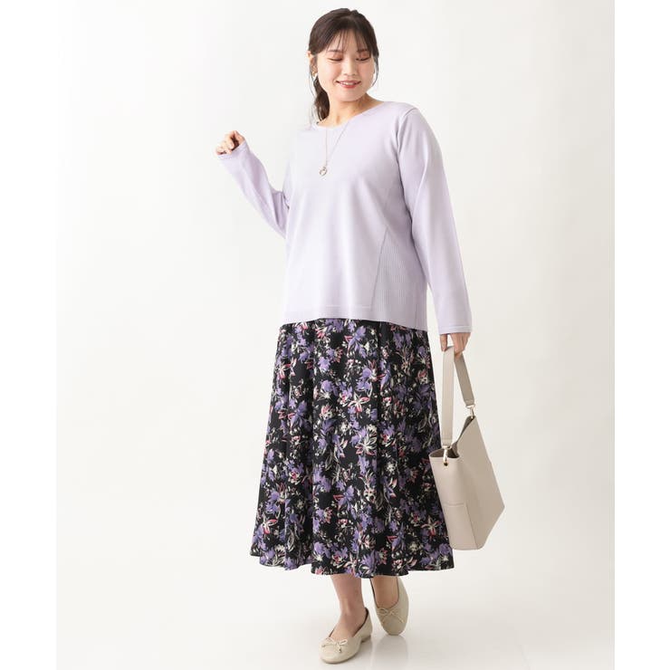 【大きいサイズ】ラメパネルリブニット | eur3 | 詳細画像15 