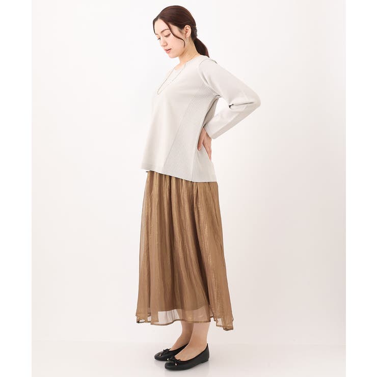 【大きいサイズ】ラメパネルリブニット | eur3 | 詳細画像17 