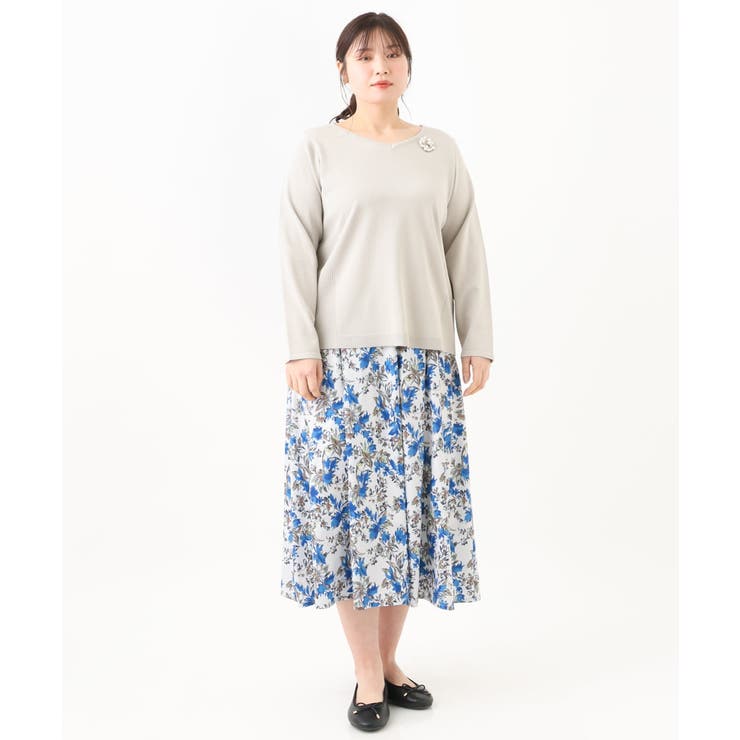 【大きいサイズ】ラメパネルリブニット | eur3 | 詳細画像24 