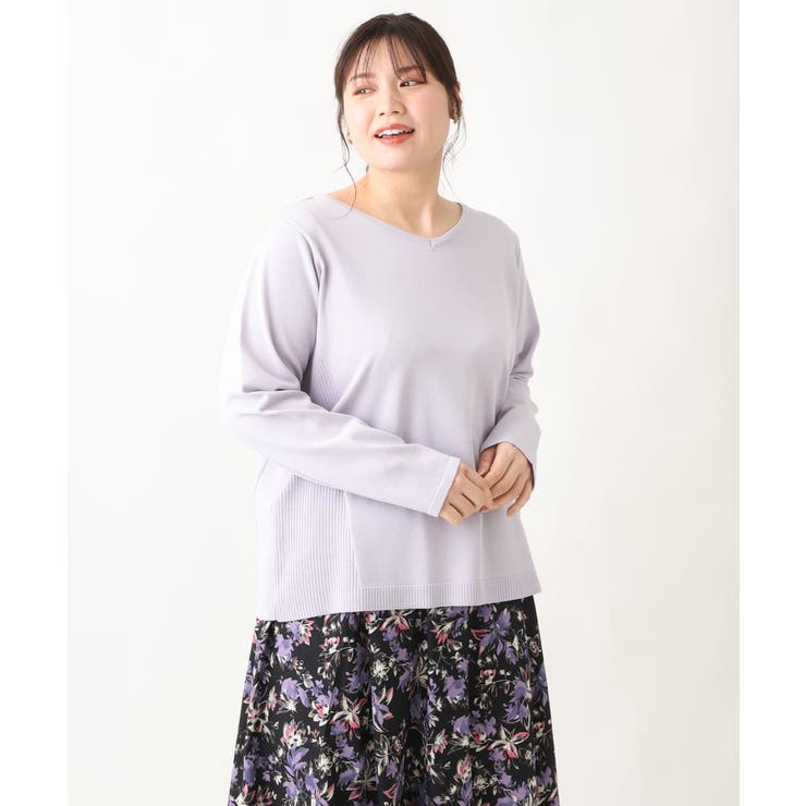 【大きいサイズ】ラメパネルリブニット | eur3 | 詳細画像5 