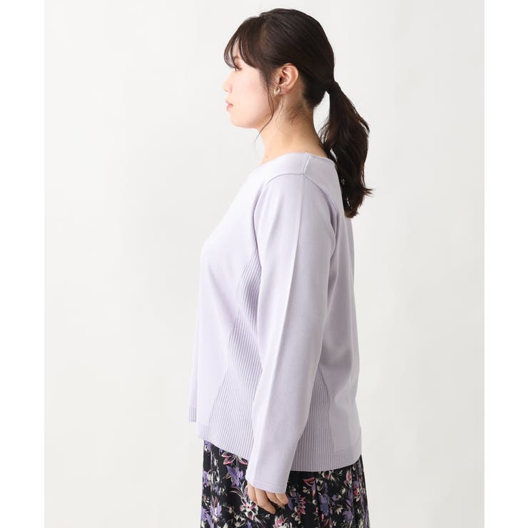 【大きいサイズ】ラメパネルリブニット | eur3 | 詳細画像7 