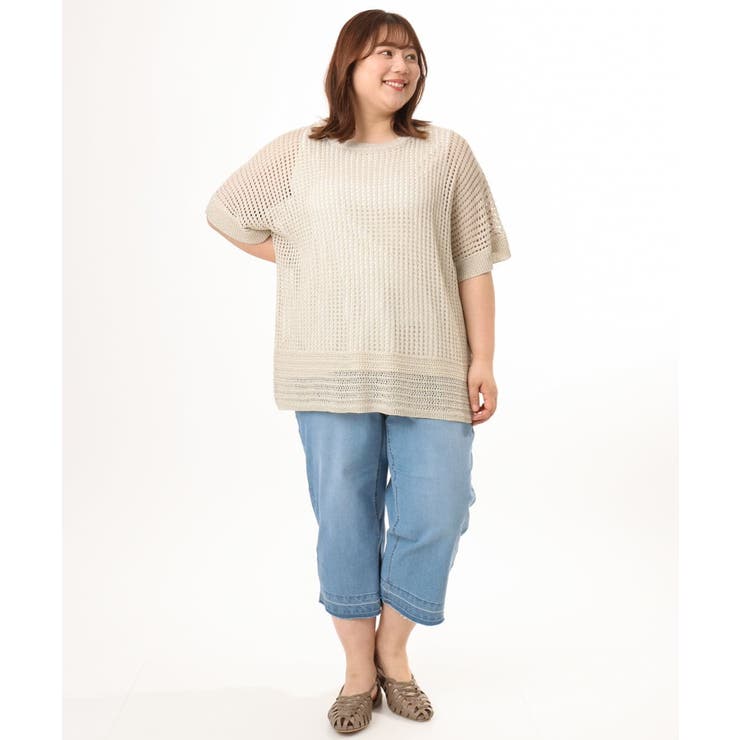 【大きいサイズ/a.v.v×eur3】メッシュラメニット | eur3 | 詳細画像17 