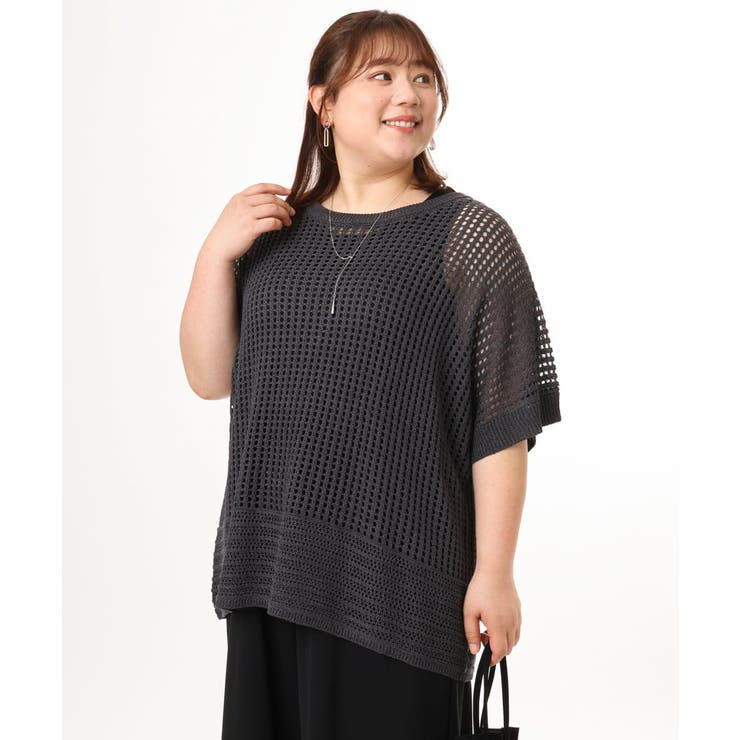 【大きいサイズ/a.v.v×eur3】メッシュラメニット | eur3 | 詳細画像18 