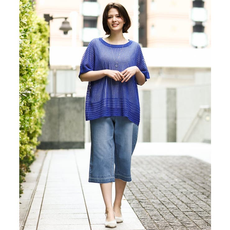 【大きいサイズ/a.v.v×eur3】メッシュラメニット | eur3 | 詳細画像2 