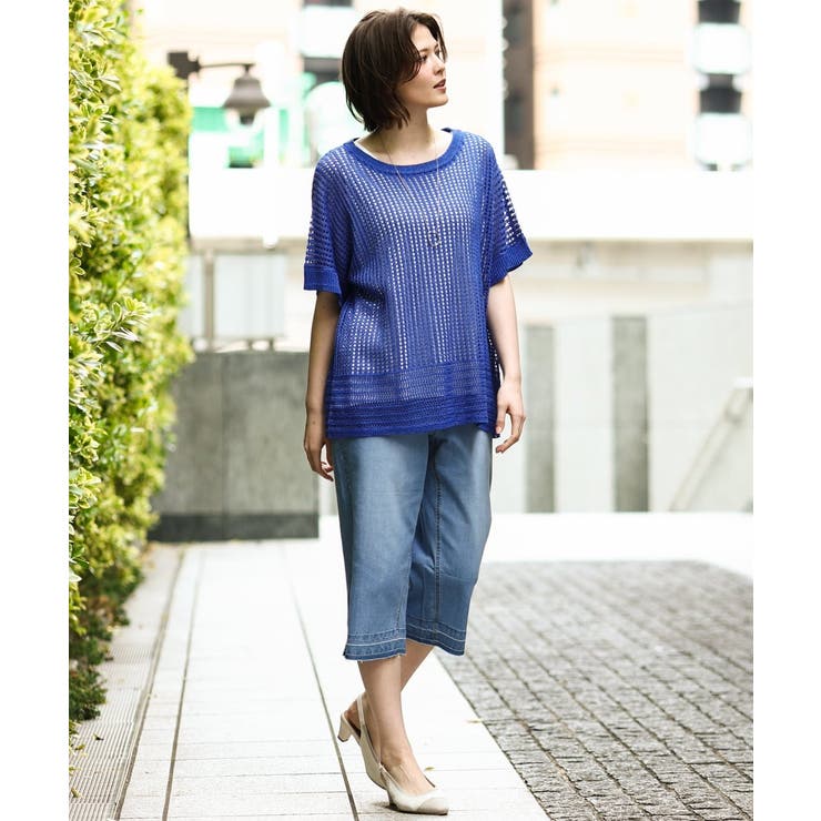 【大きいサイズ/a.v.v×eur3】メッシュラメニット | eur3 | 詳細画像4 