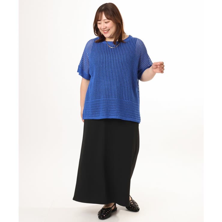 【大きいサイズ/a.v.v×eur3】メッシュラメニット | eur3 | 詳細画像7 