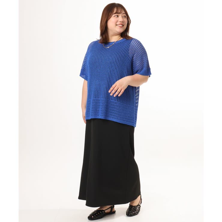 【大きいサイズ/a.v.v×eur3】メッシュラメニット | eur3 | 詳細画像8 