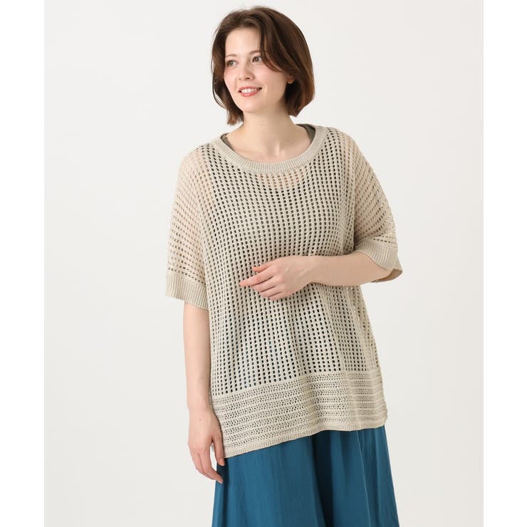 【大きいサイズ/a.v.v×eur3】メッシュラメニット | eur3 | 詳細画像9 