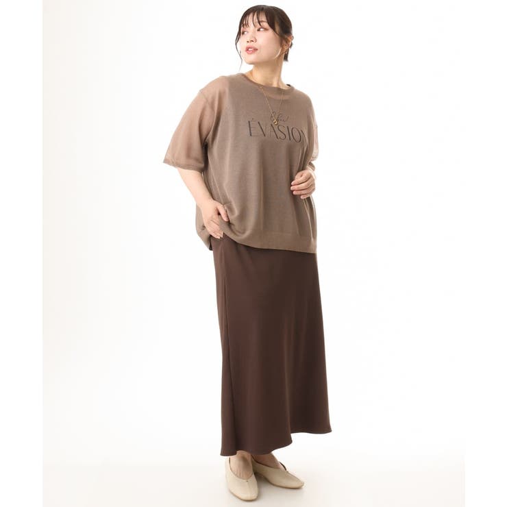 【大きいサイズ/a.v.v×eur3】シア―ロゴプリントニット | eur3 | 詳細画像14 