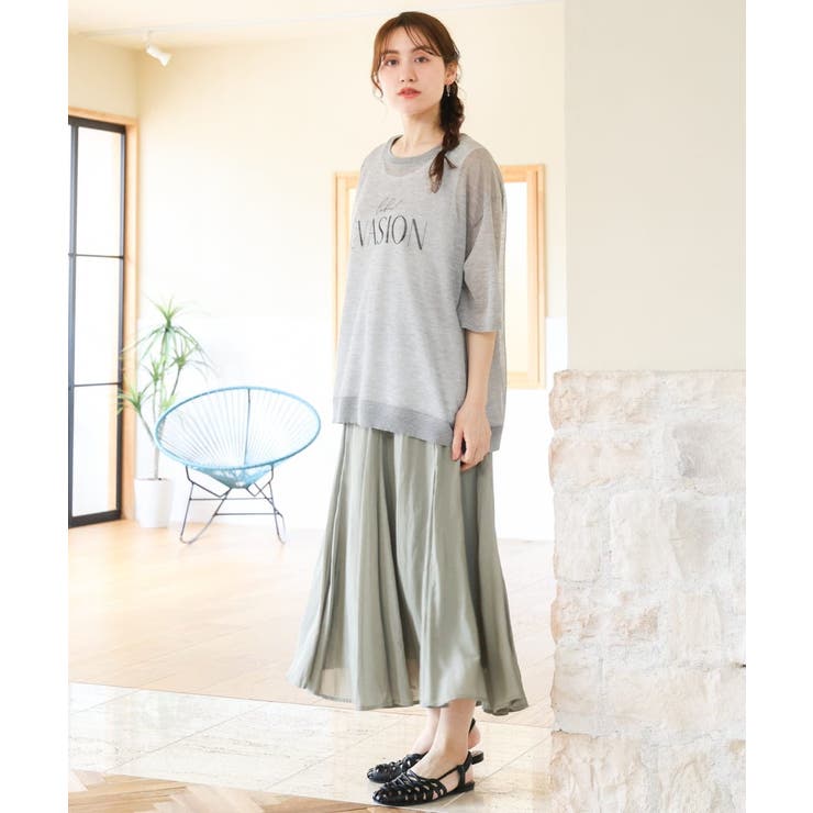 【大きいサイズ/a.v.v×eur3】シア―ロゴプリントニット | eur3 | 詳細画像17 