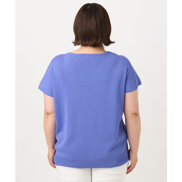 【大きいサイズ/接触冷感】フレンチスリーブサマーニット | eur3 | 詳細画像10 