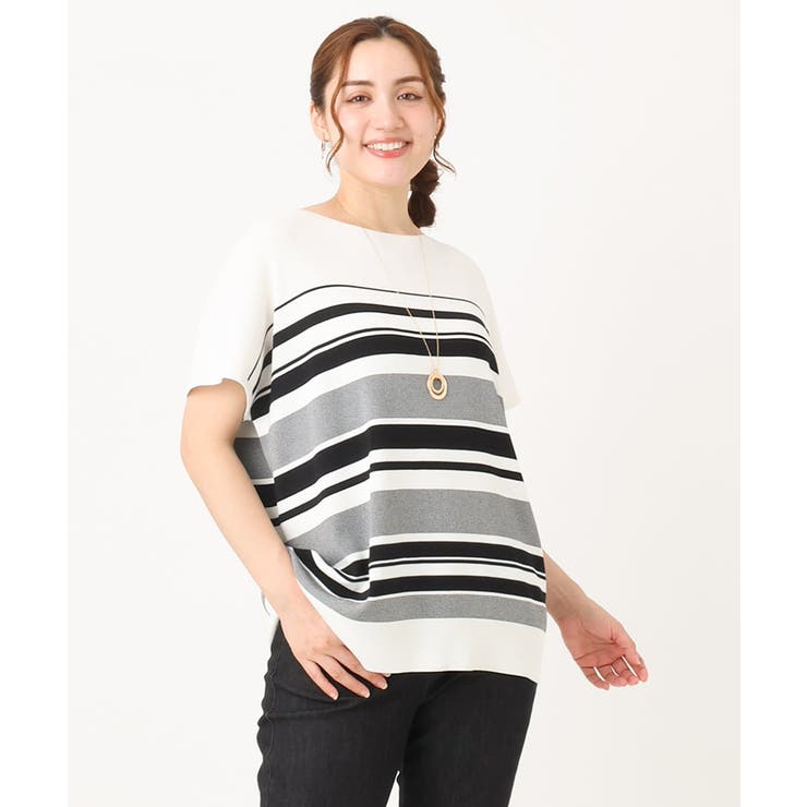 【大きいサイズ/接触冷感】フレンチスリーブサマーニット | eur3 | 詳細画像16 